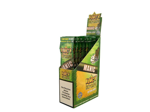 Juicy Blunts Hemp Wraps - MANIC (Mango), 25er Display