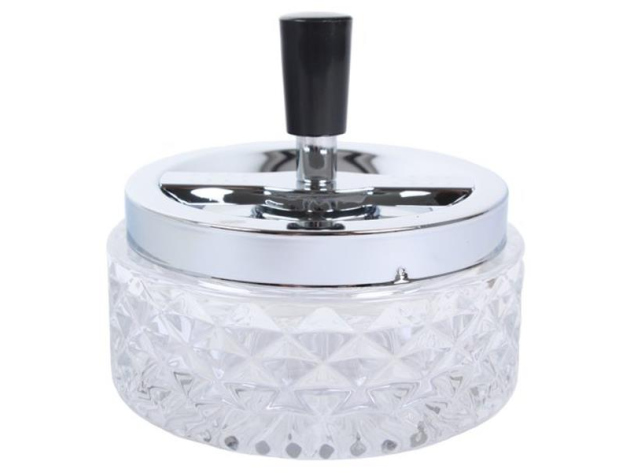 Drehaschenbecher "Glas" Weiss, Ø 11.5 cm