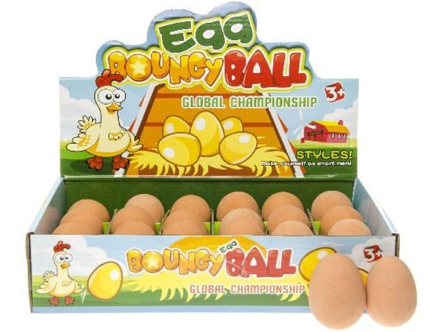 Bouncing Egg with banderole, Ø 4,8 - 5 cm, 16p Display