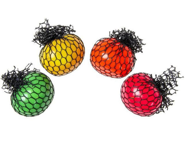 Squeeze-Balls in net, Ø 6,5 cm, 12p Display