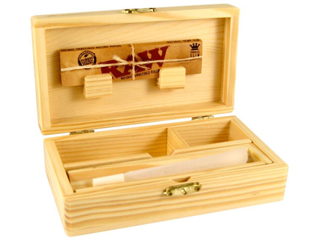 RAW Wooden Box for Stoners, 155 x 85 x 48 mm