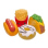 Squeezing Fast-Food 4-fold assorted, 7 x 11 cm/ 9 x 13 cm, 24p Display