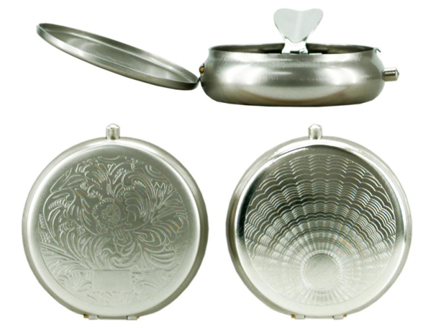 Taschenascher "Chrom" Ø 4,8 cm in Einzelverpackung