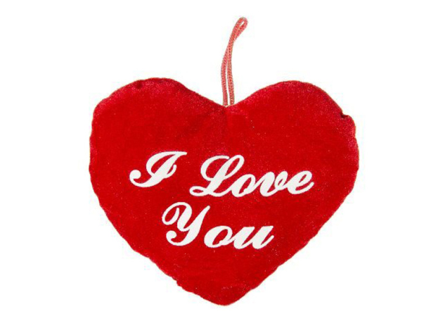 Plush Heart "I Love You", 22cm, 12p Pack