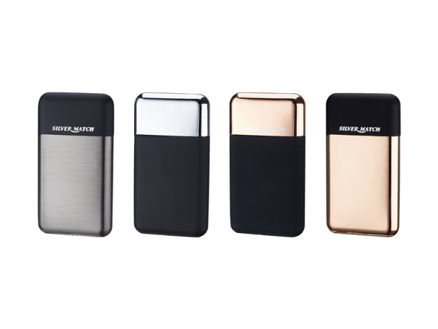 Sturmfeuerzeuge "Edelmetall-Schwarz", 6er Display