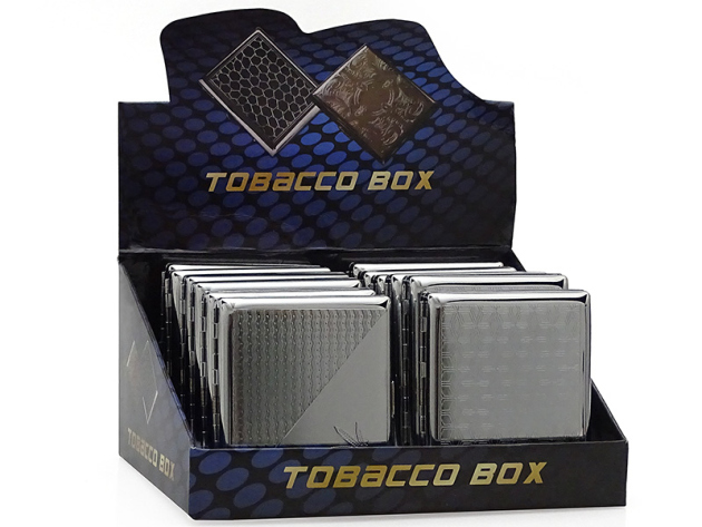 Zigarettenetui "Silver Nobel" für 20 Zig., mit Spange, 12er Display