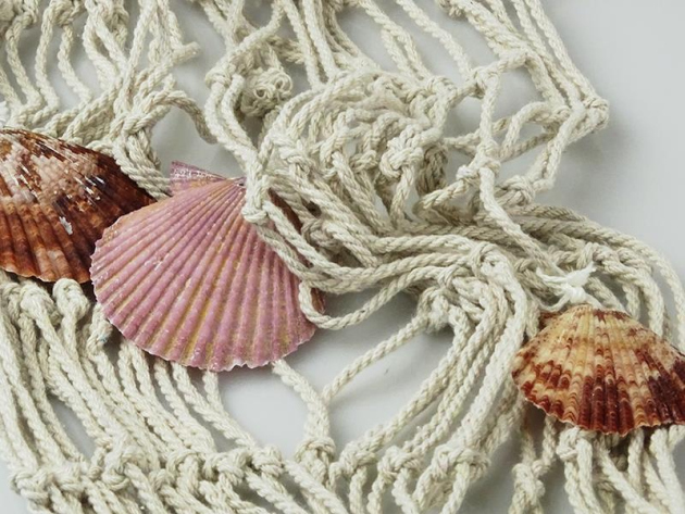 Fischnetz mit Muscheln, Circa 100 x 200 cm