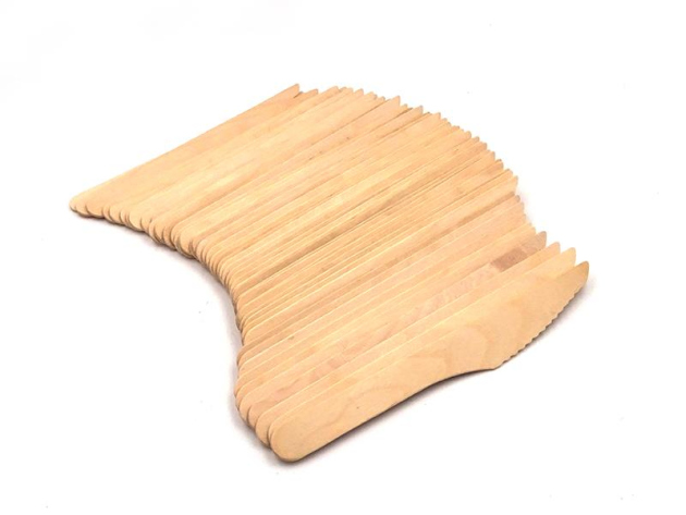 Einweg-Holzmesser, 50er Pack