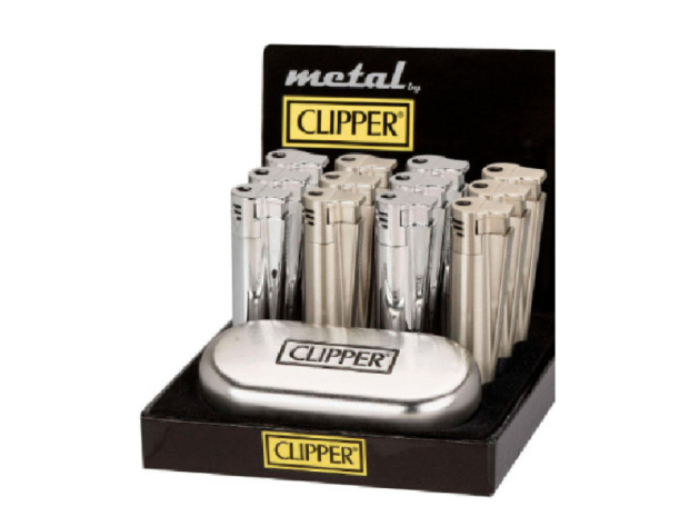 Clipper Metal Storm Lighter, 12p Display