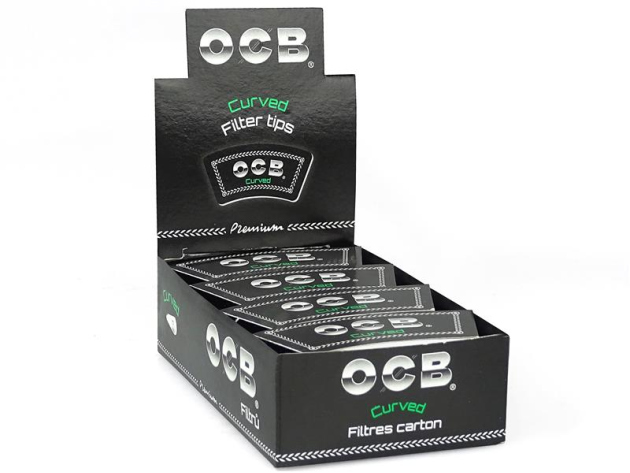OCB Filter Tips Black Premium Conical, 20 booklets each 32 leaves