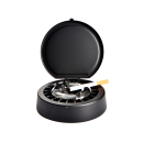 Aschenbecher "HSV" schwarz mit Deckel, rauchfrei