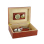 Humidor-Set inkl. Zigarrenascher und Zigarrenabschneider, bordeaux-rot  24x18x9cm