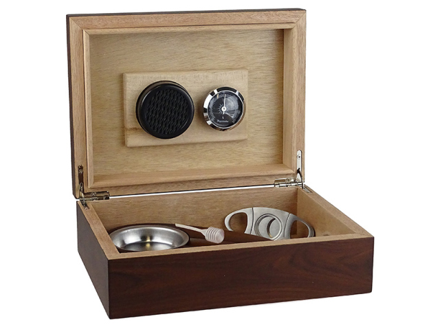 Humidor-Set inkl. Zigarrenascher und Zigarrenabschneider