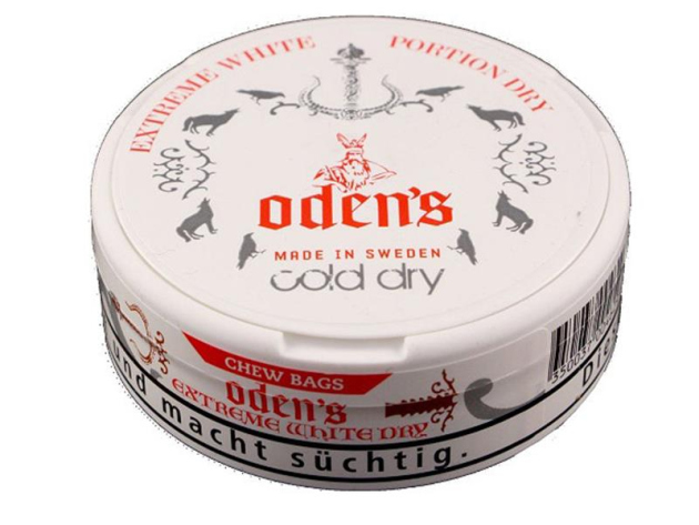 Oden´s White Cold Dry Extreme 10g, Kautabak