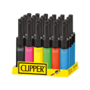 Clipper Mini Stabfeuerzeug SHINY COLORS, 24er Display