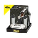 Clipper Metal Large BLACK &amp; SILVER, 12er Display