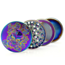 Grinder "Floral Skull", 4-tlg., 4,4 cm x 5 cm