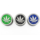 Grinder "Hanfblatt" 4-tlg., 38 x 40 mm, einzeln