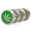 Grinder "Hanfblatt" 4-tlg., 38 x 40 mm, einzeln