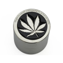 Grinder "Hanfblatt" 4-tlg., 38 x 40 mm, einzeln