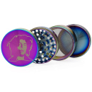 Grinder "Bob Marley" 4-tlg., Regenbogen, 37 x 50 mm; einzeln