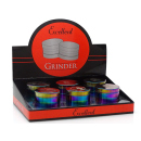 Grinder "Bob Marley" 4-tlg., Regenbogen, 37 x 50 mm; einzeln