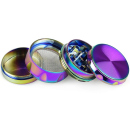 Grinder "Regenbogen-Farben",4-teilig, 33 x 41 mm