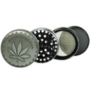 Grinder "Grass Leaf" 4-tlg., Metall, 37 x 51 mm