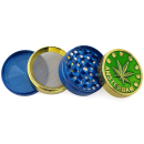 Grinder "Amsterdam" 4-tlg., Gold und Silber, 35 x 50 mm; einzeln