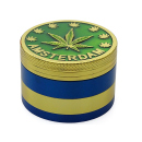 Grinder "Amsterdam" 4-tlg., Gold und Silber, 35 x 50 mm; einzeln