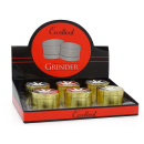 Grinder "Hanfblatt" 4-tlg., Gold, 34 x 51 mm