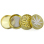 Grinder "Hanfblatt" 4-tlg., Gold, 34 x 51 mm