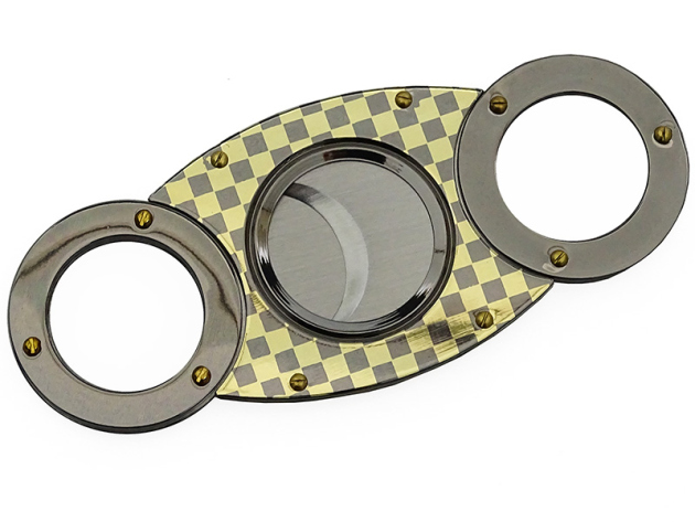 Cigar-Cutter,"Anthrazit-Gold", double-edged, 95 x 4 mm