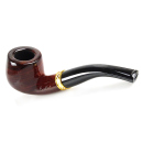 Tobacco Pipe, wooden, plastic mouthpiece, 9mm Filter
