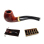 Tobacco Pipe, wooden, plastic mouthpiece, 9mm Filter