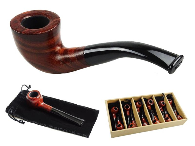 Basic Holzpfeifen, with plastic mouthpiece, 9mm Filter