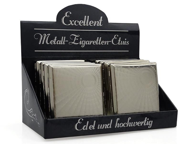 Zigarettenetui "Sunbeam" für 20 Zig., mit Spange, 8er Display