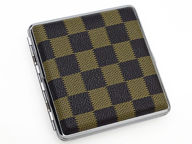 Cigarette Case display 12x "Quarree" with clasp, capacity 20 cigarettes