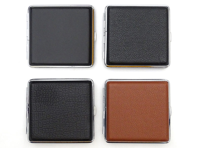 Cigarette Case display 12x "Gentleman" with rubber band, capacity 20 cigarettes