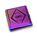 Cigarette Case display 12x "Rainbow" with clasp, capacity 20 cigarettes