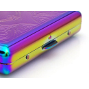 Cigarette Case display 12x "Rainbow" with clasp, capacity 20 cigarettes