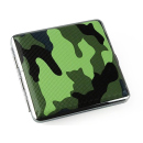 Cigarette Case display 12x "Camouflage" with rubber band, capacity 20 cigarettes
