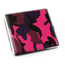 Cigarette Case display 12x "Camouflage" with rubber band, capacity 20 cigarettes