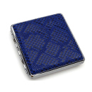 Cigarette Case display 12x "Schlangenhaut" with rubber band, capacity 20 cigarettes