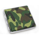 Cigarette Case display 12x "Camouflage" with clasp, capacity 20 cigarettes