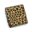 Cigarette Case display 12x "Leopard" with clasp, capacity 20 cigarettes
