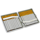 Cigarette Case display 12x "Leopard" with clasp, capacity 20 cigarettes