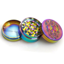 Grinder Rainbow Skulls 3p, Black, 24 x 39 mm