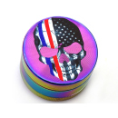 Grinder "Rainbow Skulls" 3-tlg., Schwarz, 24 x 39 mm; einzeln