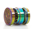 Grinder "Rainbow Skulls" 3-tlg., Schwarz, 24 x 39 mm; einzeln